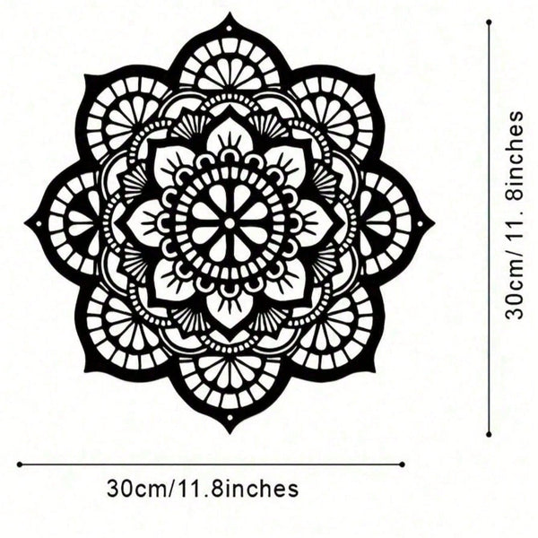 2D Metal Geometric Line Wall Art – Mandala Flower Boho Zen Spiritual Decor, Black Friday Must-Have