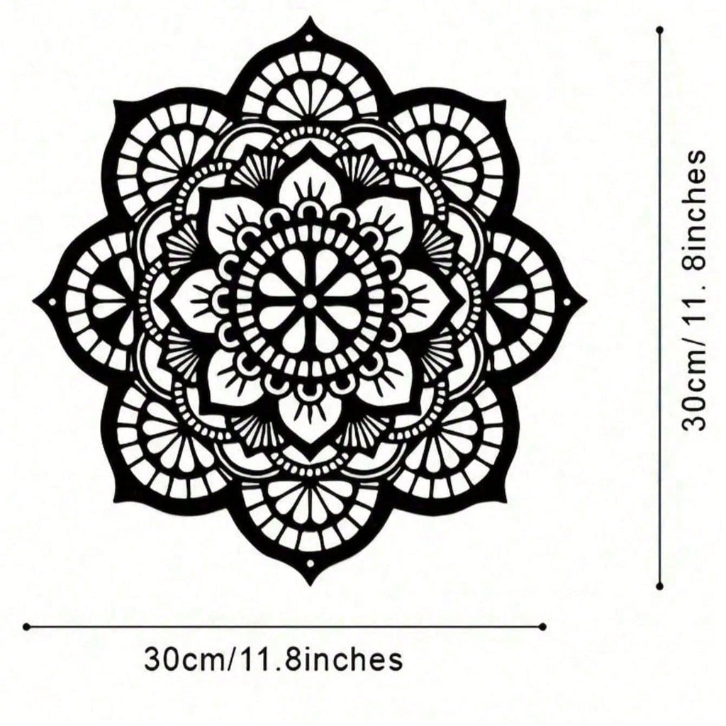 2D Metal Geometric Line Wall Art – Mandala Flower Boho Zen Spiritual Decor, Black Friday Must-Have