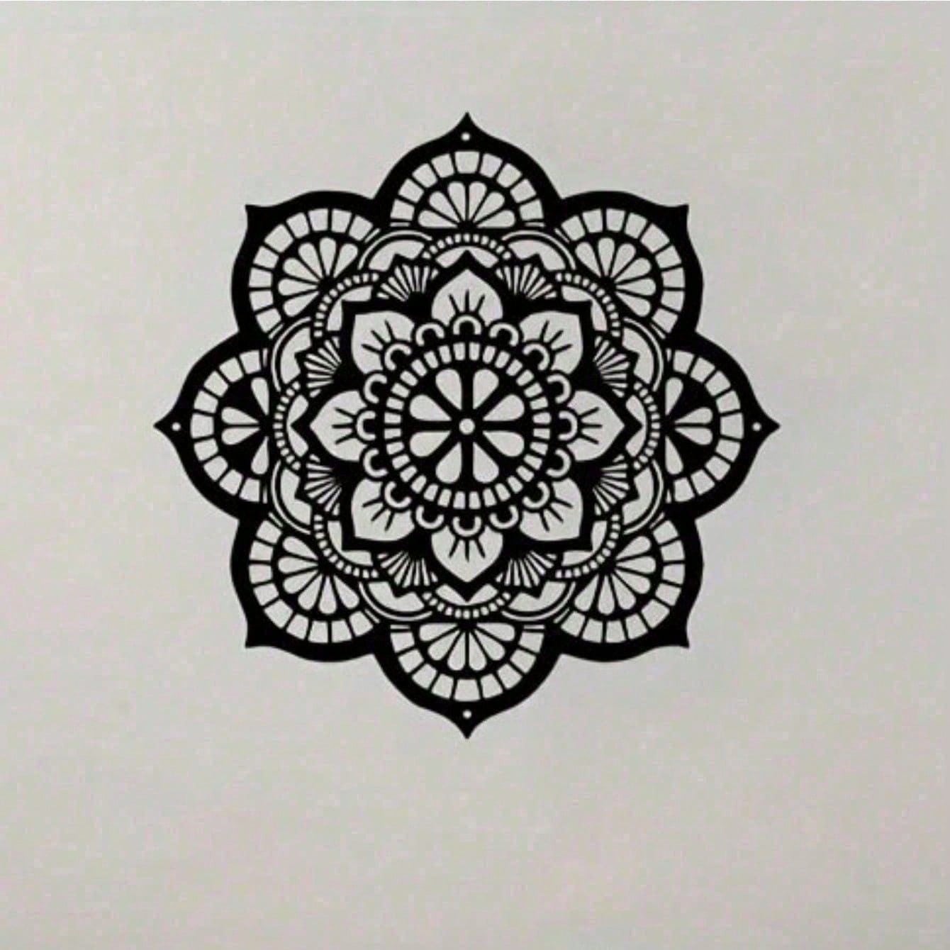 2D Metal Geometric Line Wall Art – Mandala Flower Boho Zen Spiritual Decor, Black Friday Must-Have