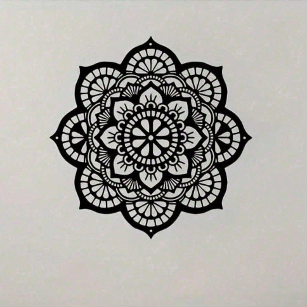2D Metal Geometric Line Wall Art – Mandala Flower Boho Zen Spiritual Decor, Black Friday Must-Have