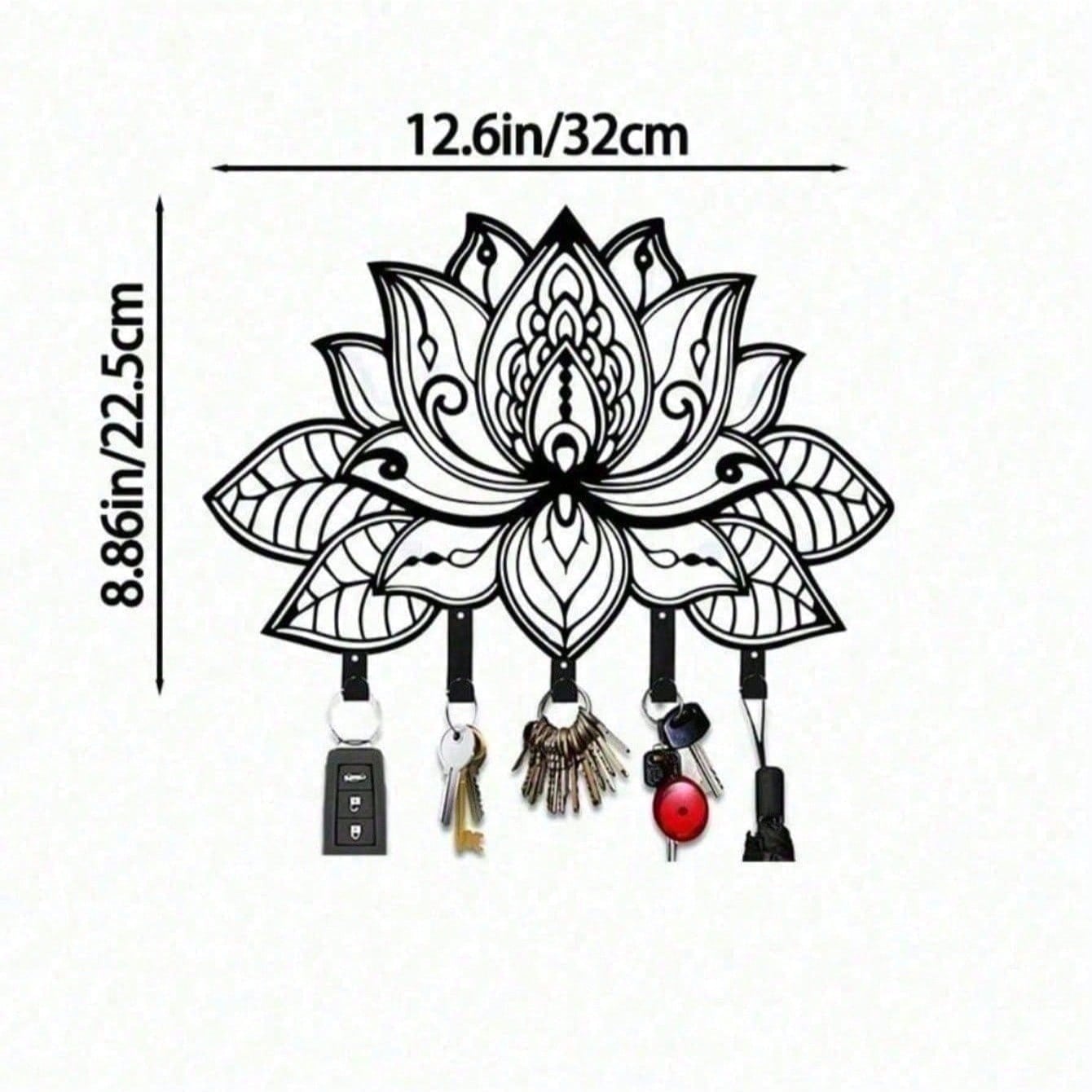 2D Metal Geometric Line Wall Art – Mandala Flower Boho Zen Spiritual Decor, Black Friday Must-Have