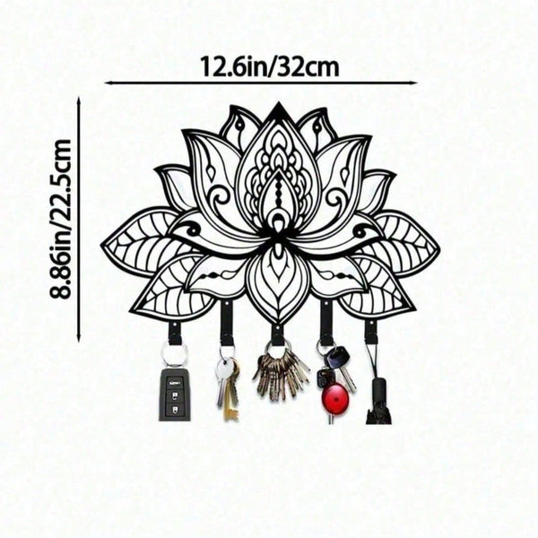 2D Metal Geometric Line Wall Art – Mandala Flower Boho Zen Spiritual Decor, Black Friday Must-Have
