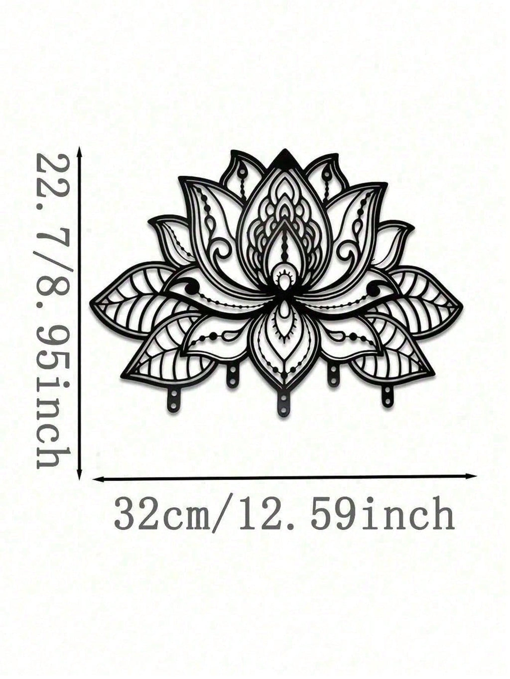 2D Metal Geometric Line Wall Art – Mandala Flower Boho Zen Spiritual Decor, Black Friday Must-Have
