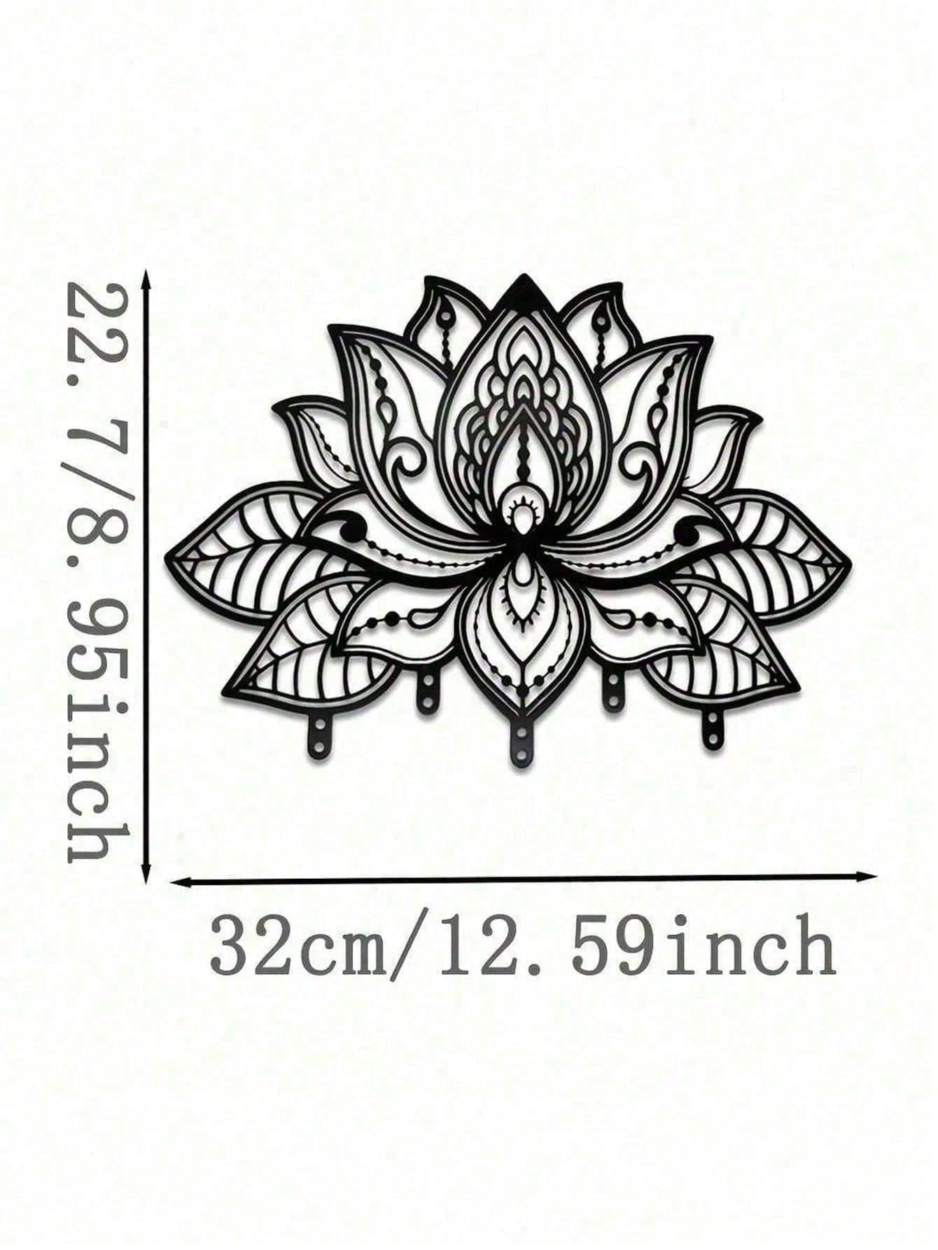 2D Metal Geometric Line Wall Art – Mandala Flower Boho Zen Spiritual Decor, Black Friday Must-Have