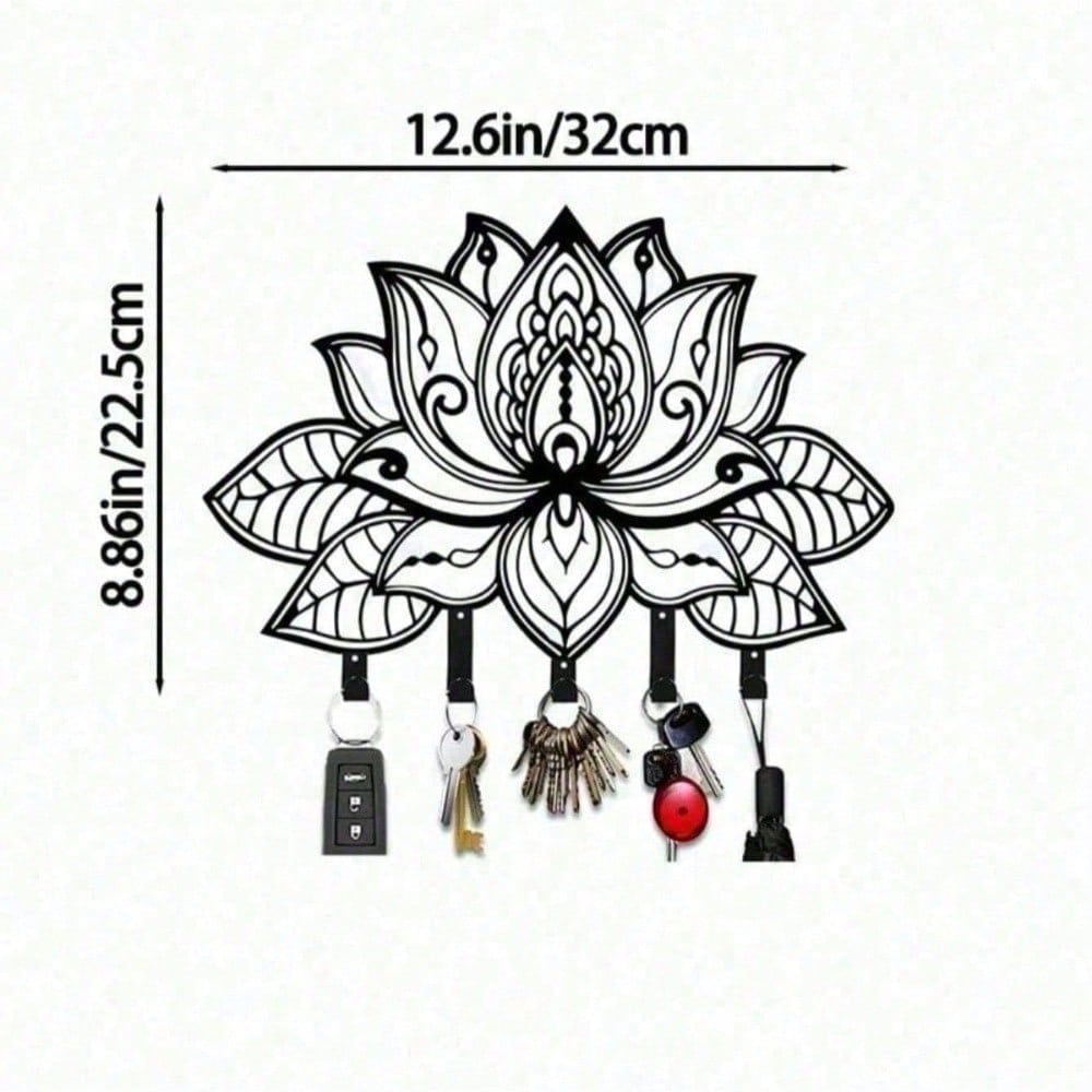 2D Metal Geometric Line Wall Art – Mandala Flower Boho Zen Spiritual Decor, Black Friday Must-Have