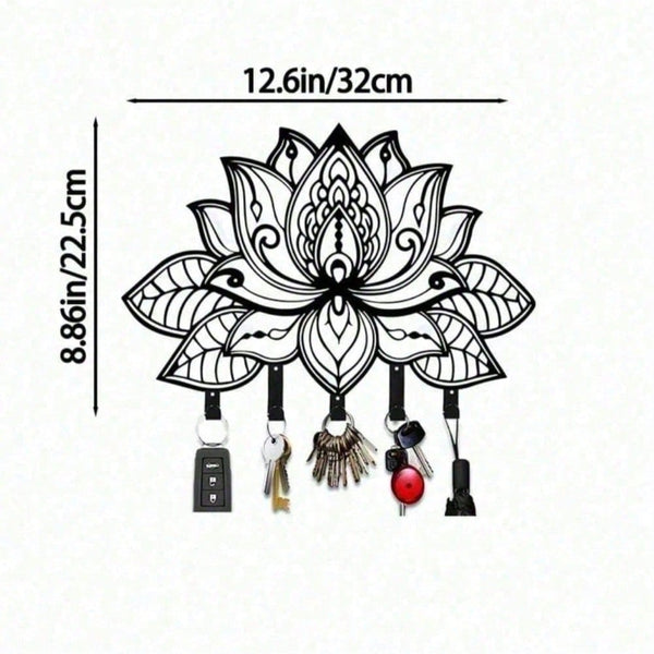 2D Metal Geometric Line Wall Art – Mandala Flower Boho Zen Spiritual Decor, Black Friday Must-Have