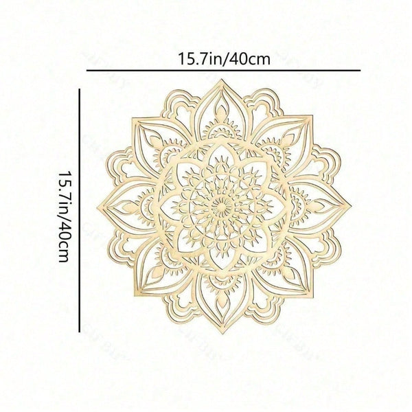 2D Metal Geometric Line Wall Art – Mandala Flower Boho Zen Spiritual Decor, Black Friday Must-Have