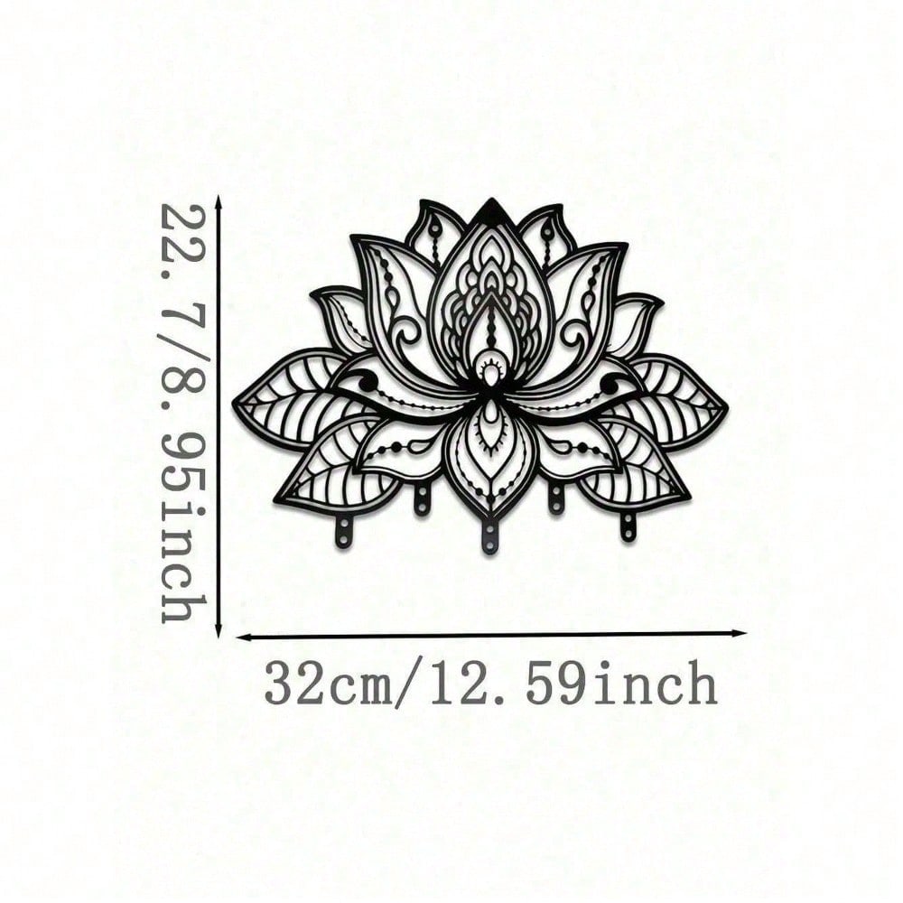 2D Metal Geometric Line Wall Art – Mandala Flower Boho Zen Spiritual Decor, Black Friday Must-Have