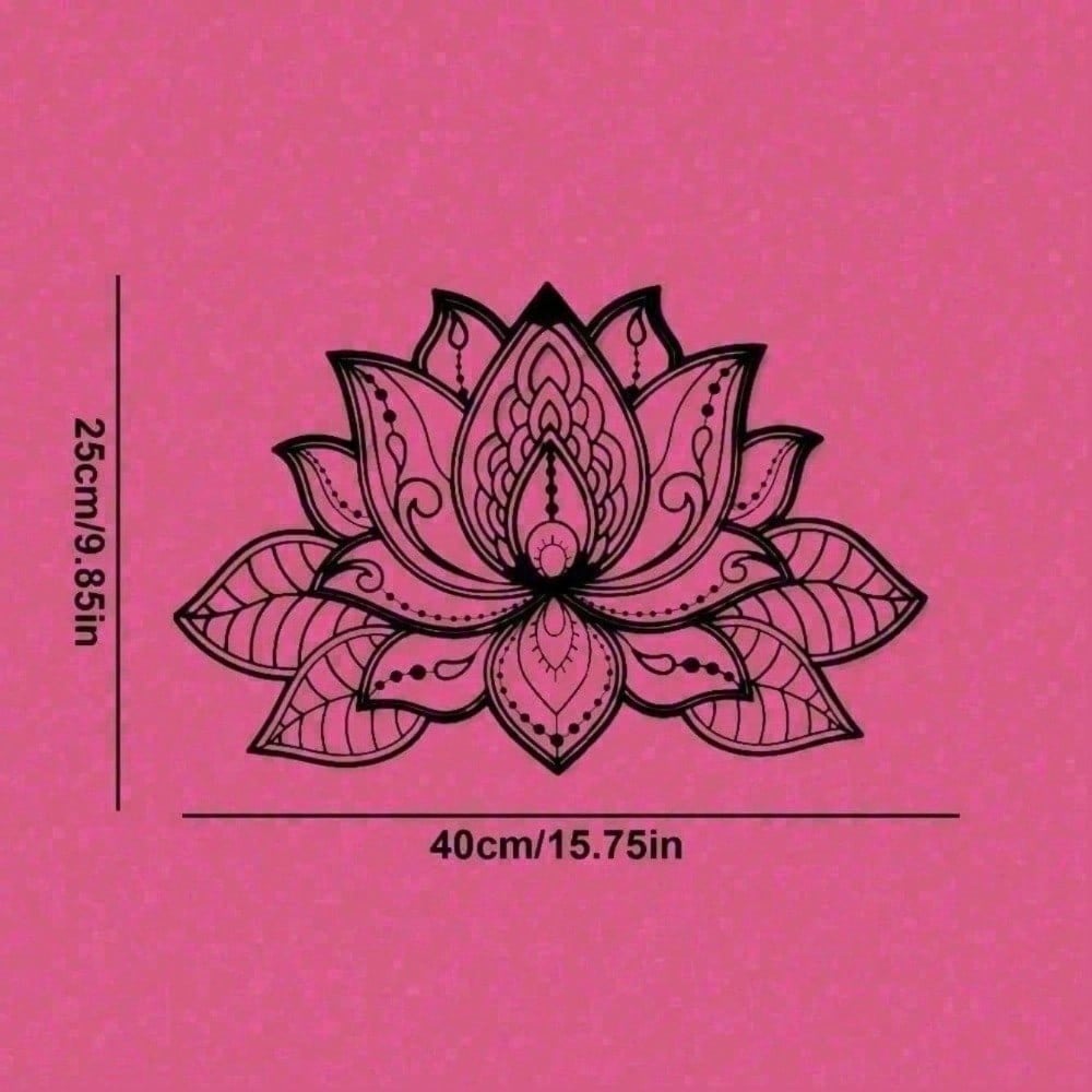 2D Metal Geometric Line Wall Art – Mandala Flower Boho Zen Spiritual Decor, Black Friday Must-Have