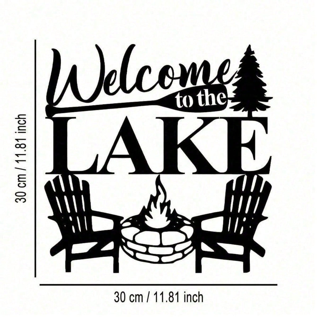 Welcome to Our Home" Metal Wall Plaque - Ready-to-Hang Entryway Sign | Instant Cozy Farmhouse Decor-Heartwarming Entryway & Living Room Decor.Decorative Signs & Plaques