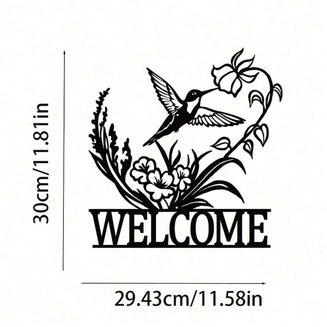 Welcome to Our Home" Metal Wall Plaque - Ready-to-Hang Entryway Sign | Instant Cozy Farmhouse Decor-Heartwarming Entryway & Living Room Decor.Decorative Signs & Plaques