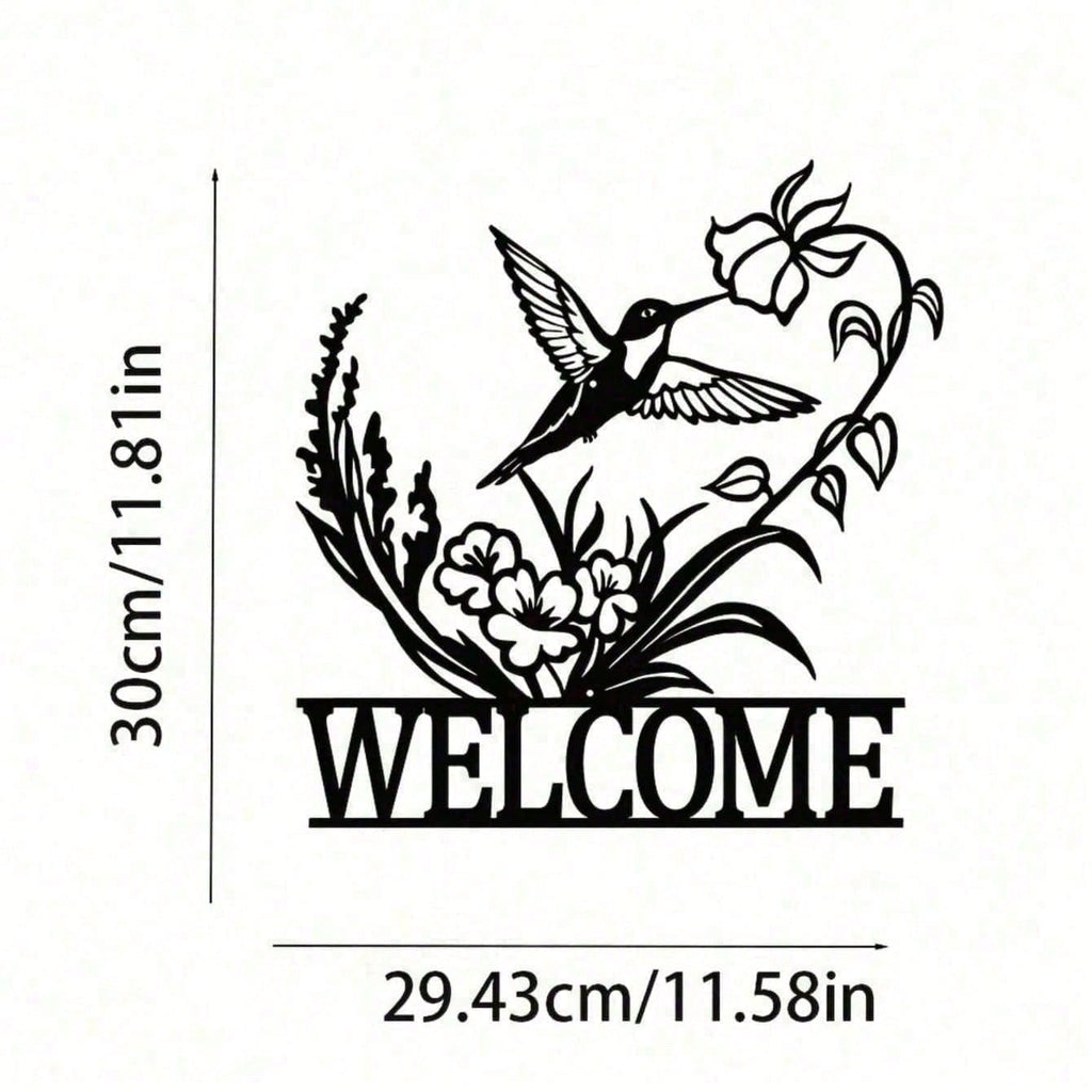 Welcome to Our Home" Metal Wall Plaque - Ready-to-Hang Entryway Sign | Instant Cozy Farmhouse Decor-Heartwarming Entryway & Living Room Decor.Decorative Signs & Plaques
