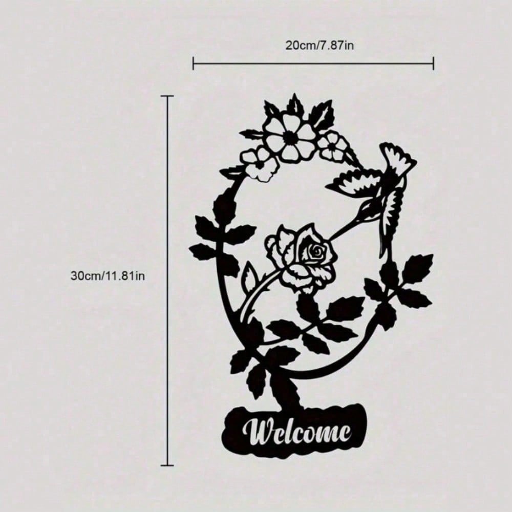 Welcome to Our Home" Metal Wall Plaque - Ready-to-Hang Entryway Sign | Instant Cozy Farmhouse Decor-Heartwarming Entryway & Living Room Decor.Decorative Signs & Plaques