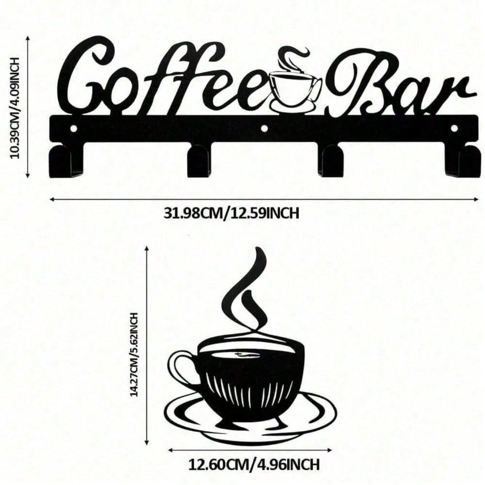 Gothic Skull & Love -Hook Key Holder - Black Metal Wall Mount Entryway Organizer | Witchy Gothic Decor