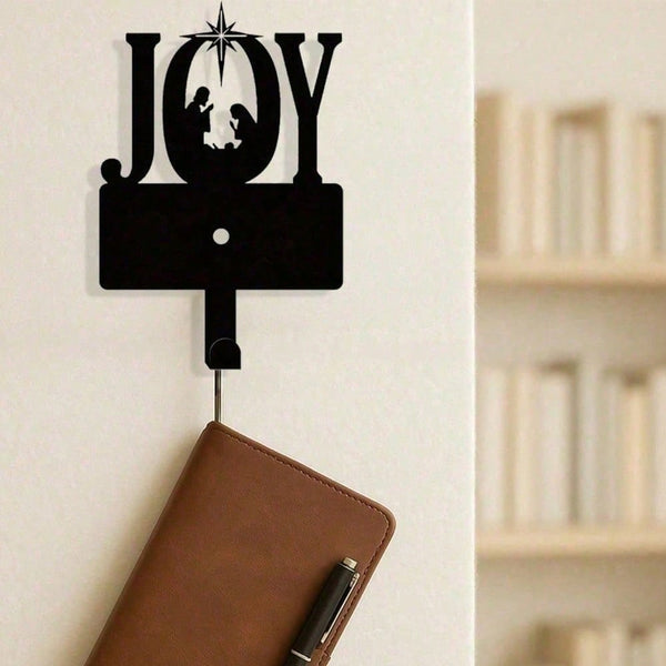 Gothic Skull & Love -Hook Key Holder - Black Metal Wall Mount Entryway Organizer | Witchy Gothic Decor