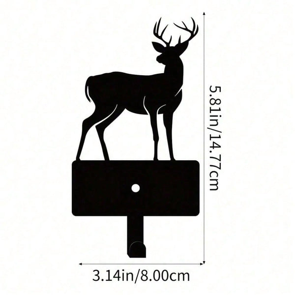 Gothic Skull & Love -Hook Key Holder - Black Metal Wall Mount Entryway Organizer | Witchy Gothic Decor