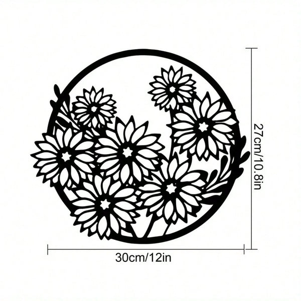 1 large black ivy branch metal wall decoration, elegant laser cut, suitable for bedroom and living room decoration, easy to hang, ideal gift for plant lovers, and women's art decoration, suitable for home, living room, patio or garden, balcony decoration.