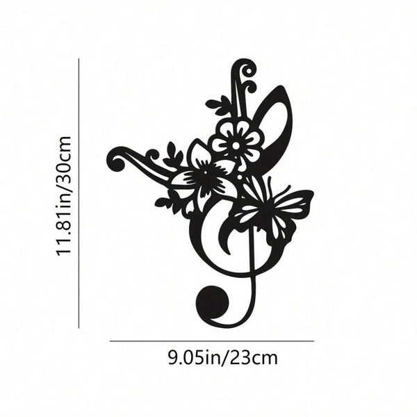 1 large black ivy branch metal wall decoration, elegant laser cut, suitable for bedroom and living room decoration, easy to hang, ideal gift for plant lovers, and women's art decoration, suitable for home, living room, patio or garden, balcony decoration.