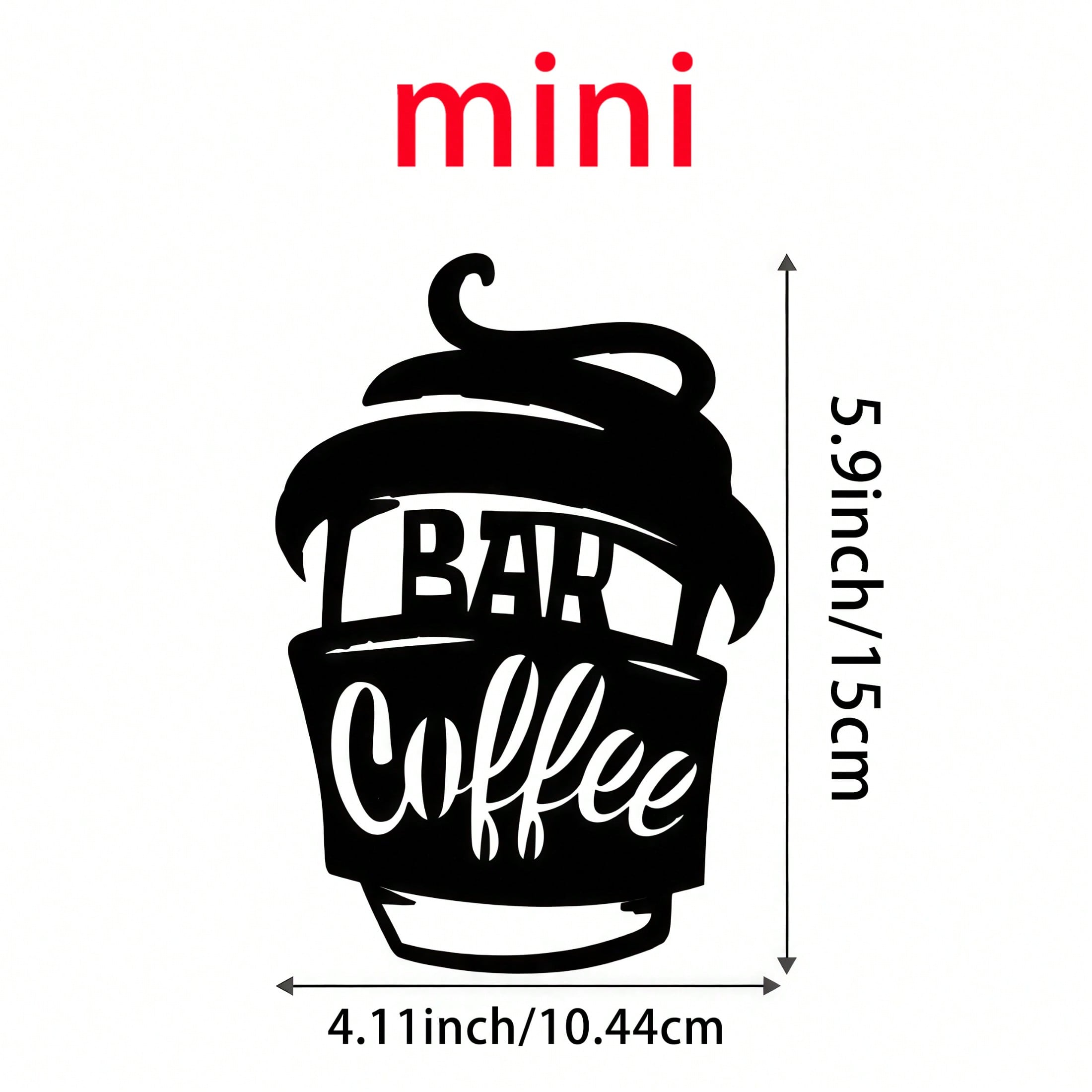 1pc Modern Minimalist Coffee/Tea Metal Wall Decor - Thick Black Laser Cut Bean Shape Design, Suitable For Living Room And Cafe, Elegant Housewarming/Wedding Gift. Applicable For Room Decor, Wall Decor, Home Decor Secondary image
