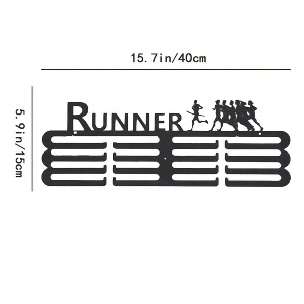 1 medal hanger for displaying sports medals and ribbons - the perfect home wall decoration for hockey, handball, high jump sports. Comes with multiple hooks.