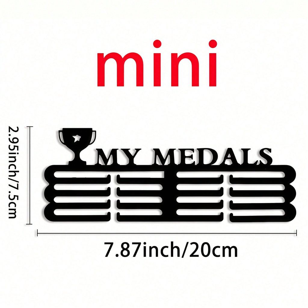 1 medal hanger for displaying sports medals and ribbons – a perfect home wall decoration suitable for hockey, handball, high jump, and other sports. Equipped with multiple hooks.