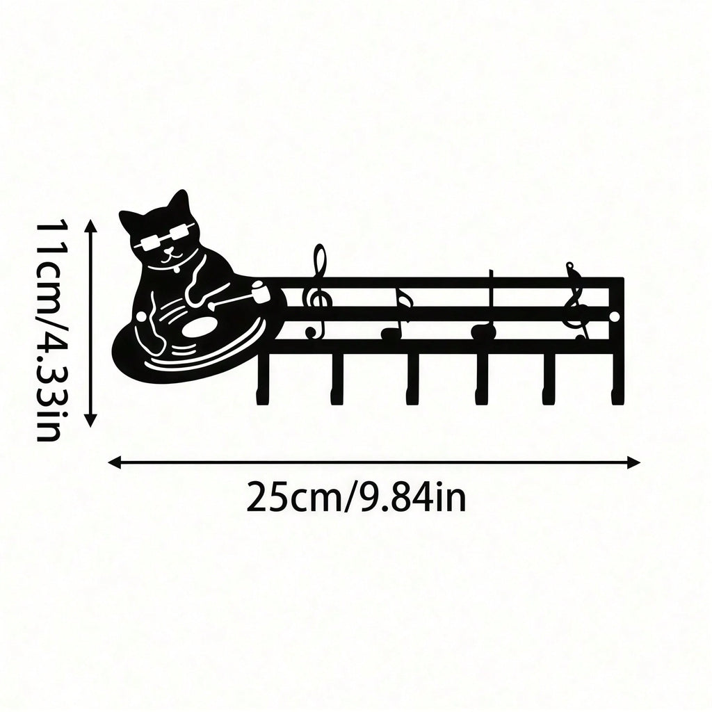 1 DJ cat hook, suitable for hall wall decoration, can hang keys, towels, umbrellas and other items, suitable for room decoration, wall decoration, home decoration, bathroom decoration