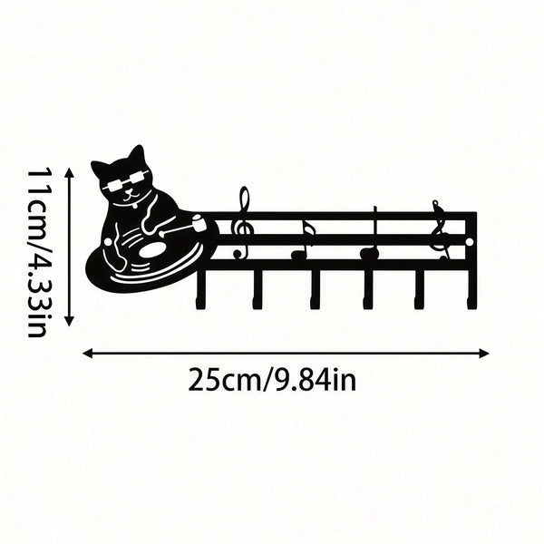 1 DJ cat hook, suitable for hall wall decoration, can hang keys, towels, umbrellas and other items, suitable for room decoration, wall decoration, home decoration, bathroom decoration