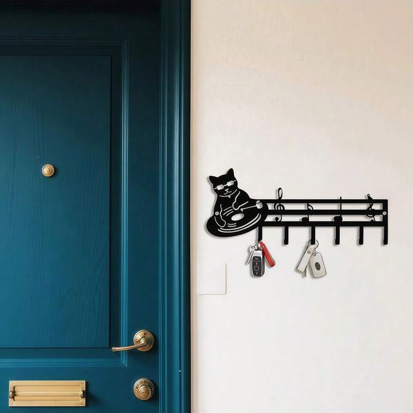 1 DJ cat hook, suitable for hall wall decoration, can hang keys, towels, umbrellas and other items, suitable for room decoration, wall decoration, home decoration, bathroom decoration