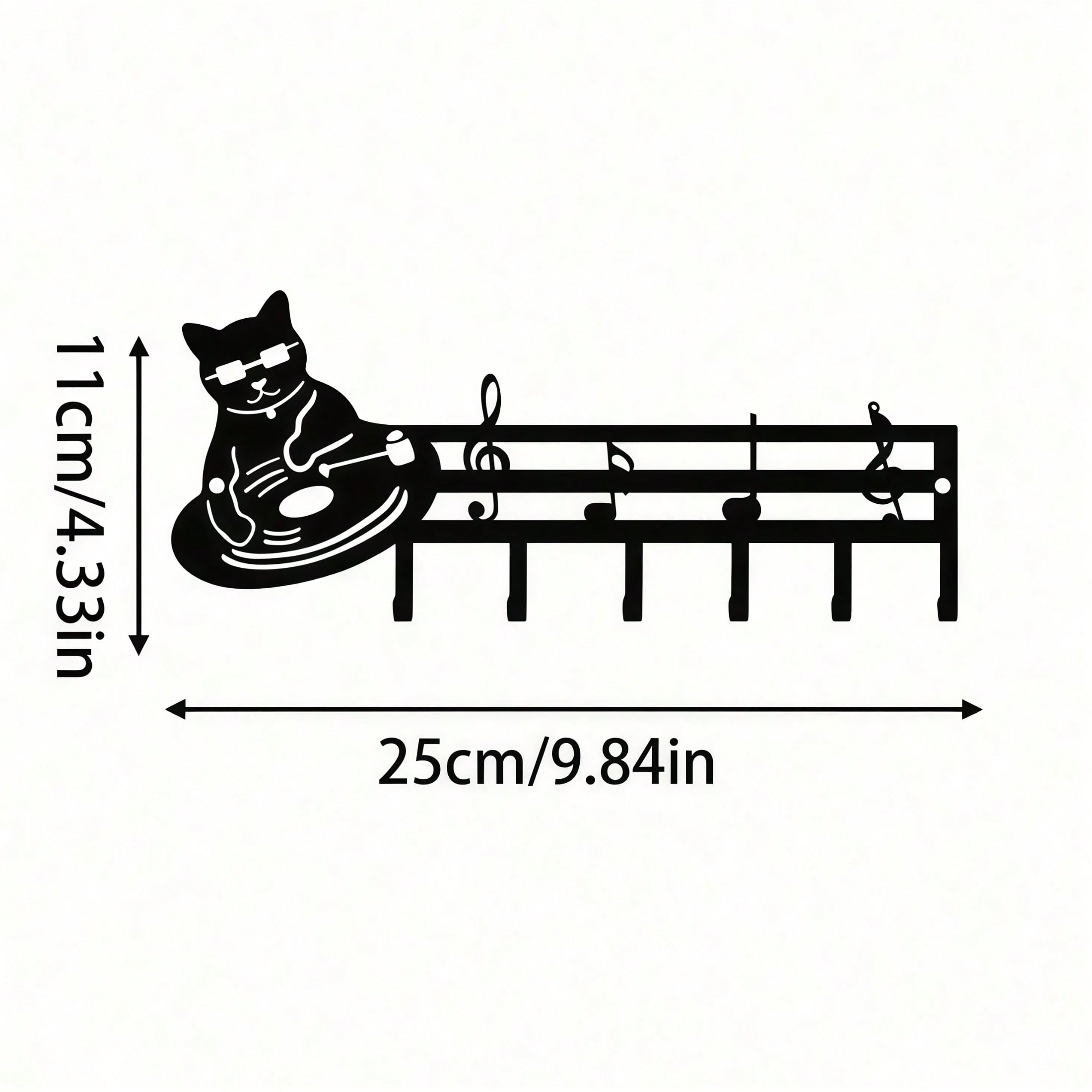 1个DJ猫挂钩,适合大厅墙面装饰,可挂钥匙、毛巾、雨伞等物品,适用于房间装饰、墙面装饰、家居装饰、浴室装饰