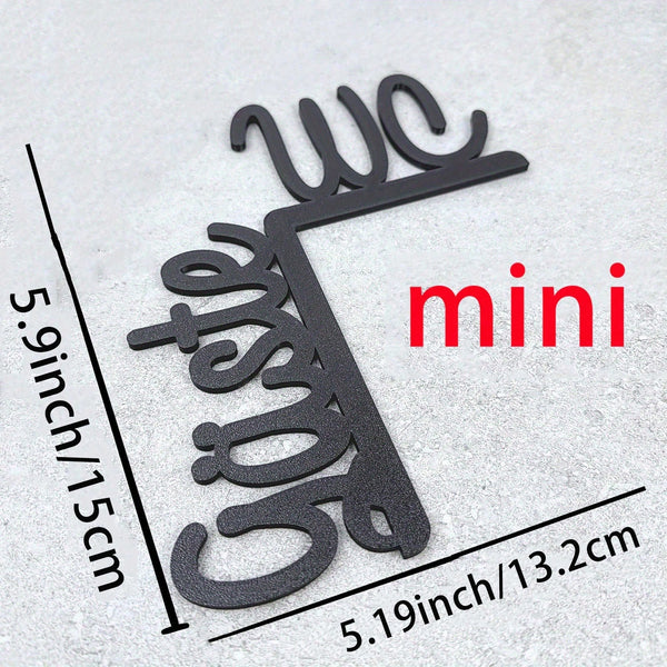 Vintage metal bathroom signage – rust-resistant iron men's and women's icons, modern minimalist design suitable for offices, public spaces, outdoor and Christmas decorations. High-quality handmade, unique decorative plaques suitable for office managers