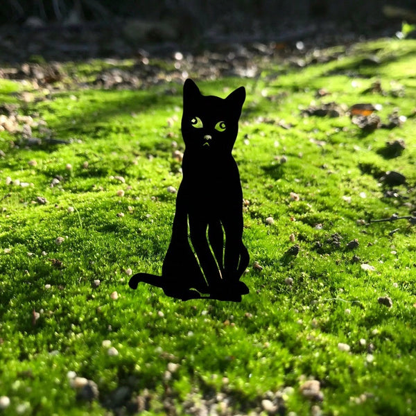 1pc Metal Dog/Cat Stake,Outdoor Metal Deer Statue,Silhouette Deer Stake,Outdoor Decor Metal Animal Stakes Waterproof