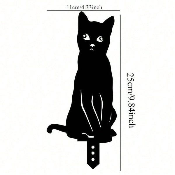 1pc Metal Dog/Cat Stake,Outdoor Metal Deer Statue,Silhouette Deer Stake,Outdoor Decor Metal Animal Stakes Waterproof