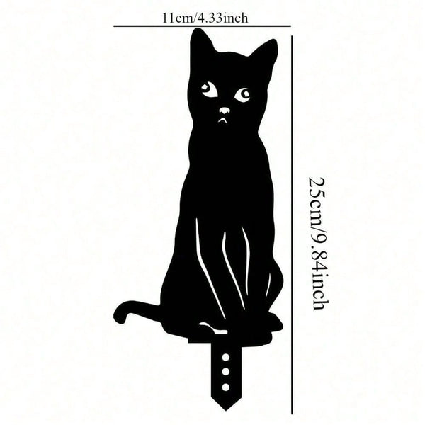 1pc Metal Dog/Cat Stake,Outdoor Metal Deer Statue,Silhouette Deer Stake,Outdoor Decor Metal Animal Stakes Waterproof