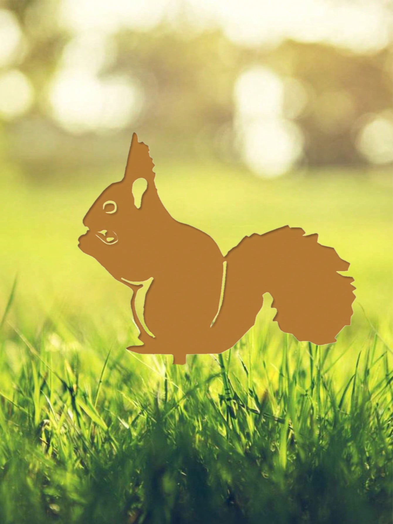 1 Set Metal Animal Style Garden Decor, Suitable For Garden, Yard And Other Outdoor Spaces. Squirrel, Fox, Raccoon, Owl Shaped Metal Garden Decorations