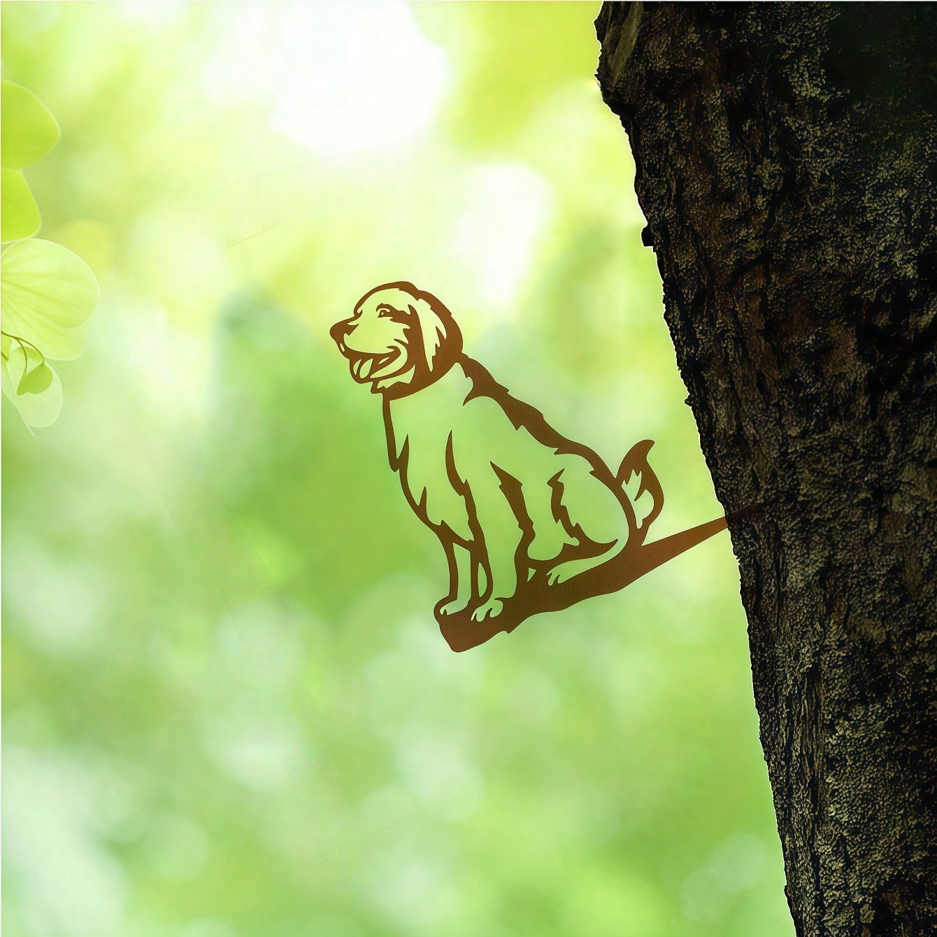 1pc Rusty Or Black Metal Silhouette Golden Retriever Dog Decor. Countryside Outdoor Home Garden Decoration. Suitable As Housewarming Gift For Pet Lovers. Applicable For Pet Hospital Waiting Area, Dog-Themed Park, Etc. To Create A Warm And Cute Ambiance.