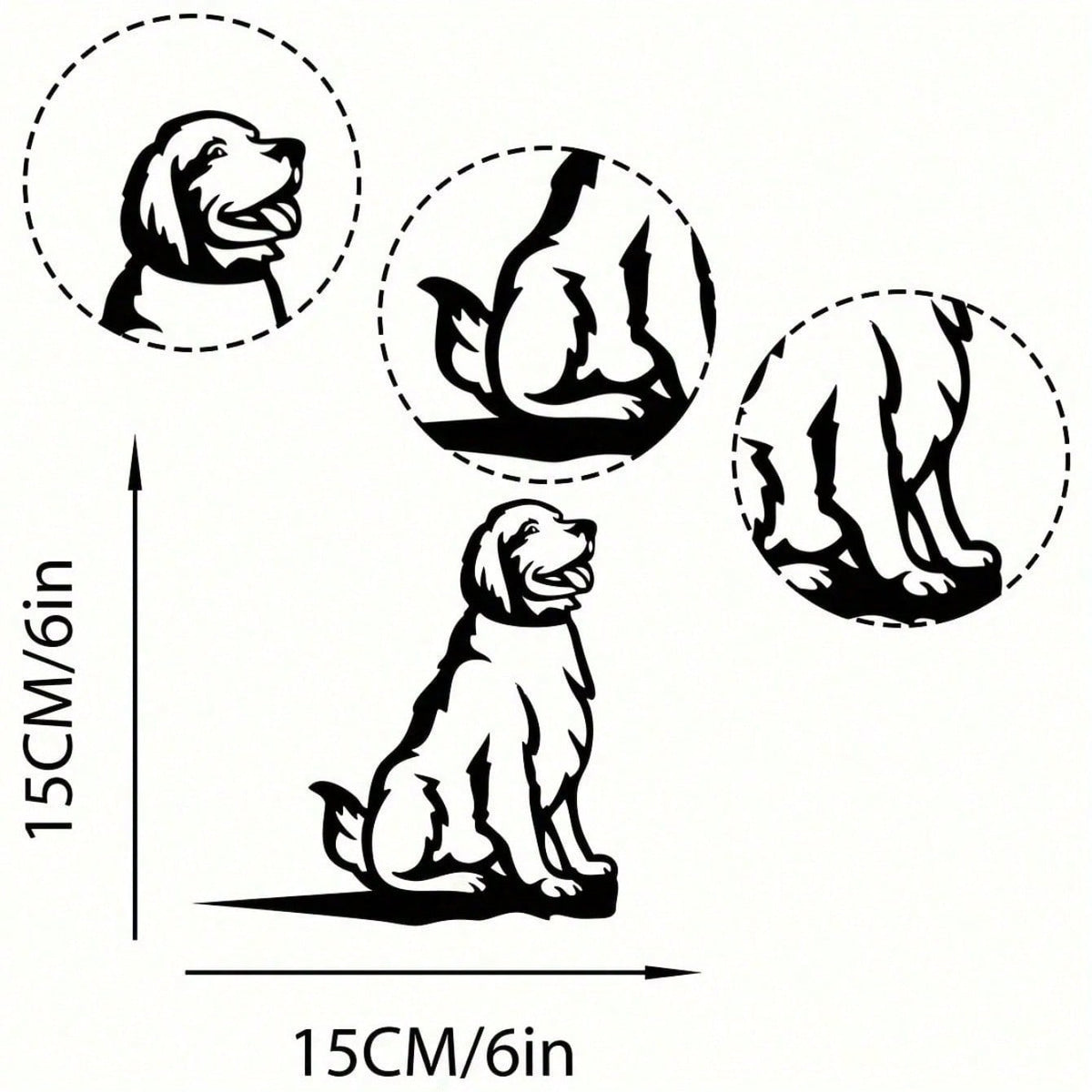 1pc Rusty Or Black Metal Silhouette Golden Retriever Dog Decor. Countryside Outdoor Home Garden Decoration. Suitable As Housewarming Gift For Pet Lovers. Applicable For Pet Hospital Waiting Area, Dog-Themed Park, Etc. To Create A Warm And Cute Ambiance.