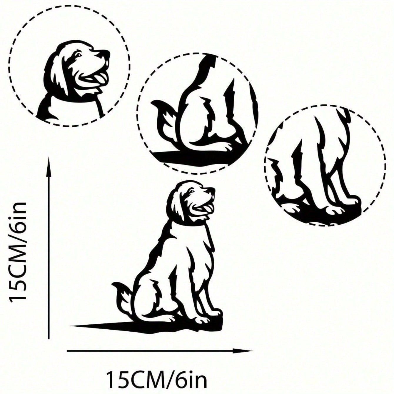 1pc Rusty Or Black Metal Silhouette Golden Retriever Dog Decor. Countryside Outdoor Home Garden Decoration. Suitable As Housewarming Gift For Pet Lovers. Applicable For Pet Hospital Waiting Area, Dog-Themed Park, Etc. To Create A Warm And Cute Ambiance.