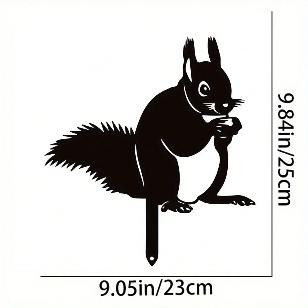 1 Set Metal Animal Style Garden Decor, Suitable For Garden, Yard And Other Outdoor Spaces. Squirrel, Fox, Raccoon, Owl Shaped Metal Garden Decorations