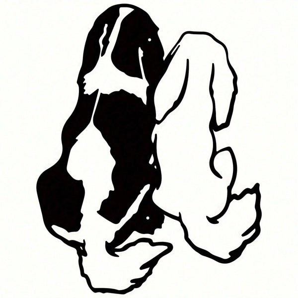 This adorable dog metal wall decoration features iron silhouettes to present animal figures, with simple and abstract lines outlining its unique charm. It is an excellent choice for home decoration, creating a warm and comfortable atmosphere
