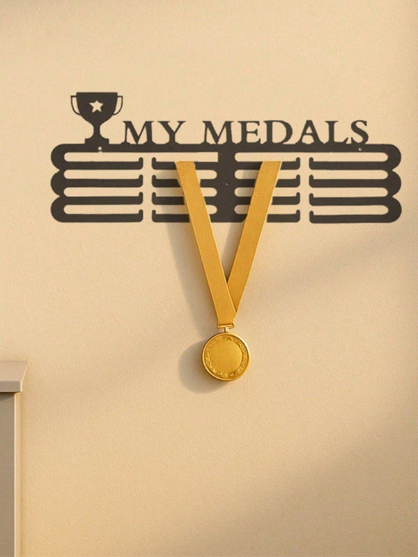 1 Medal Display Rack – Perfect For Showcasing Sports Medals And Ribbons. A Stylish Wall Organizer Ideal For Hockey, Handball, Jumping Events, And More. Comes With Multiple Hooks.