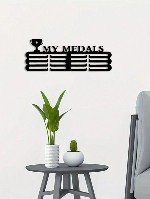 1 Medal Display Rack – Perfect For Showcasing Sports Medals And Ribbons. A Stylish Wall Organizer Ideal For Hockey, Handball, Jumping Events, And More. Comes With Multiple Hooks.