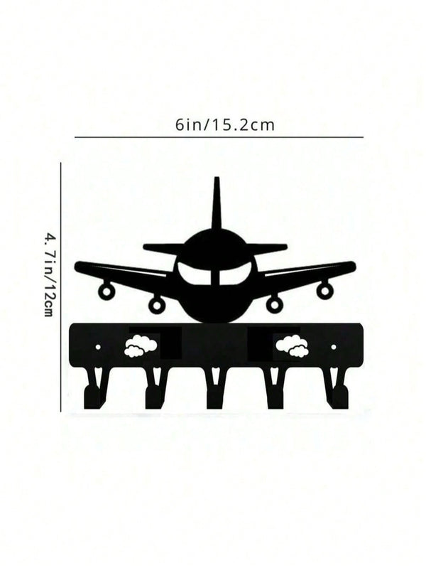 1 retro airplane shaped metal key hook, perfect for use in living room, bedroom, children's room, kitchen and many other places. Can be used for hanging keys, small accessories, or as wall-mounted storage decorations.