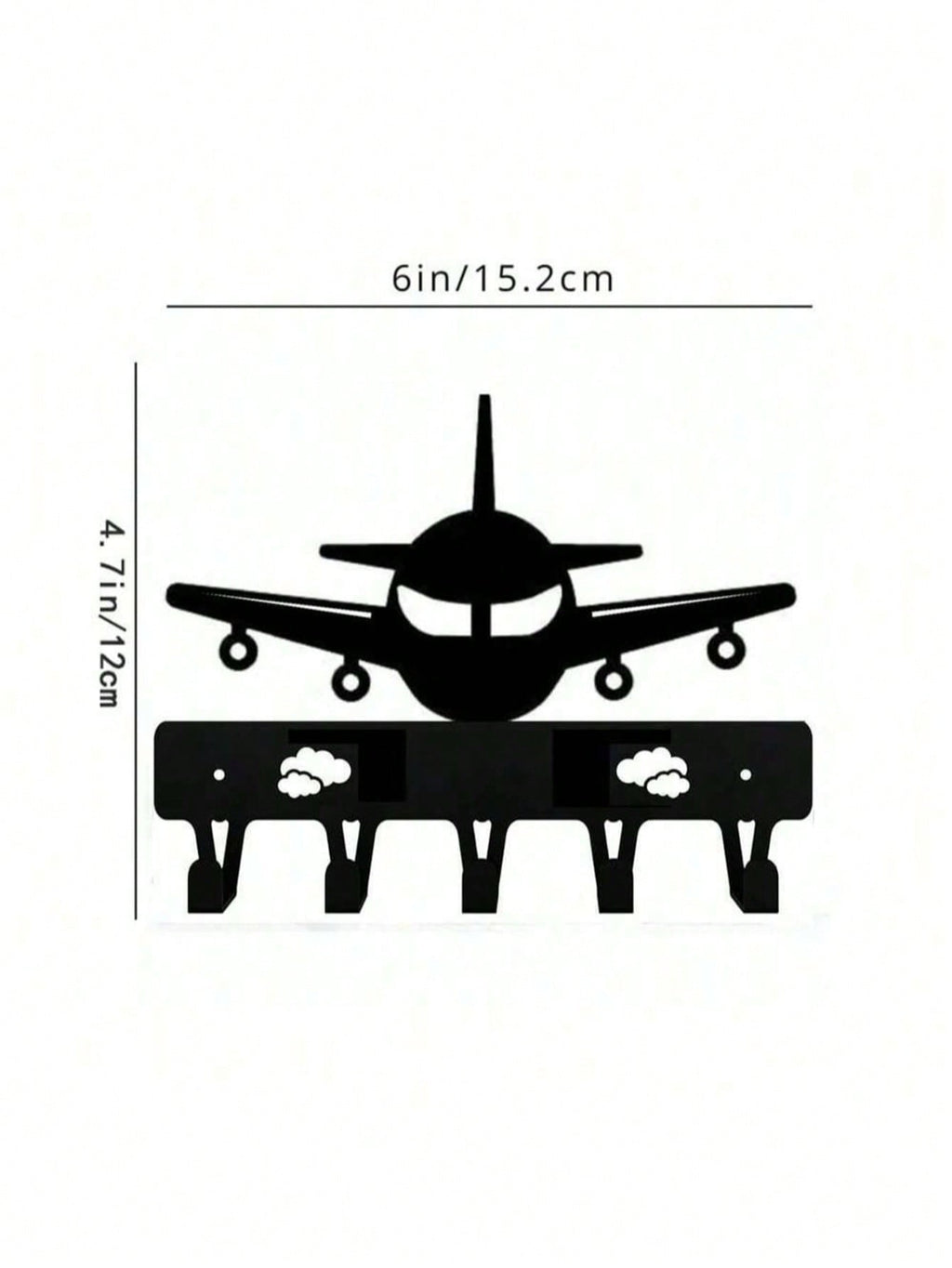 1 retro airplane shaped metal key hook, perfect for use in living room, bedroom, children's room, kitchen and many other places. Can be used for hanging keys, small accessories, or as wall-mounted storage decorations.