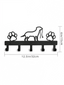 1pc Metal Dog Shape Key Holder With 5 Hooks, Wall Mounted Coat And Towel Rack Storage Organizer - Ideal For Home Organization