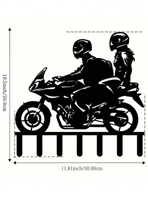 1 Pc Elegant Wall-Mounted Key Holder - Metal, Paint-Finished, Easy Setup For Entryway & Bedroom