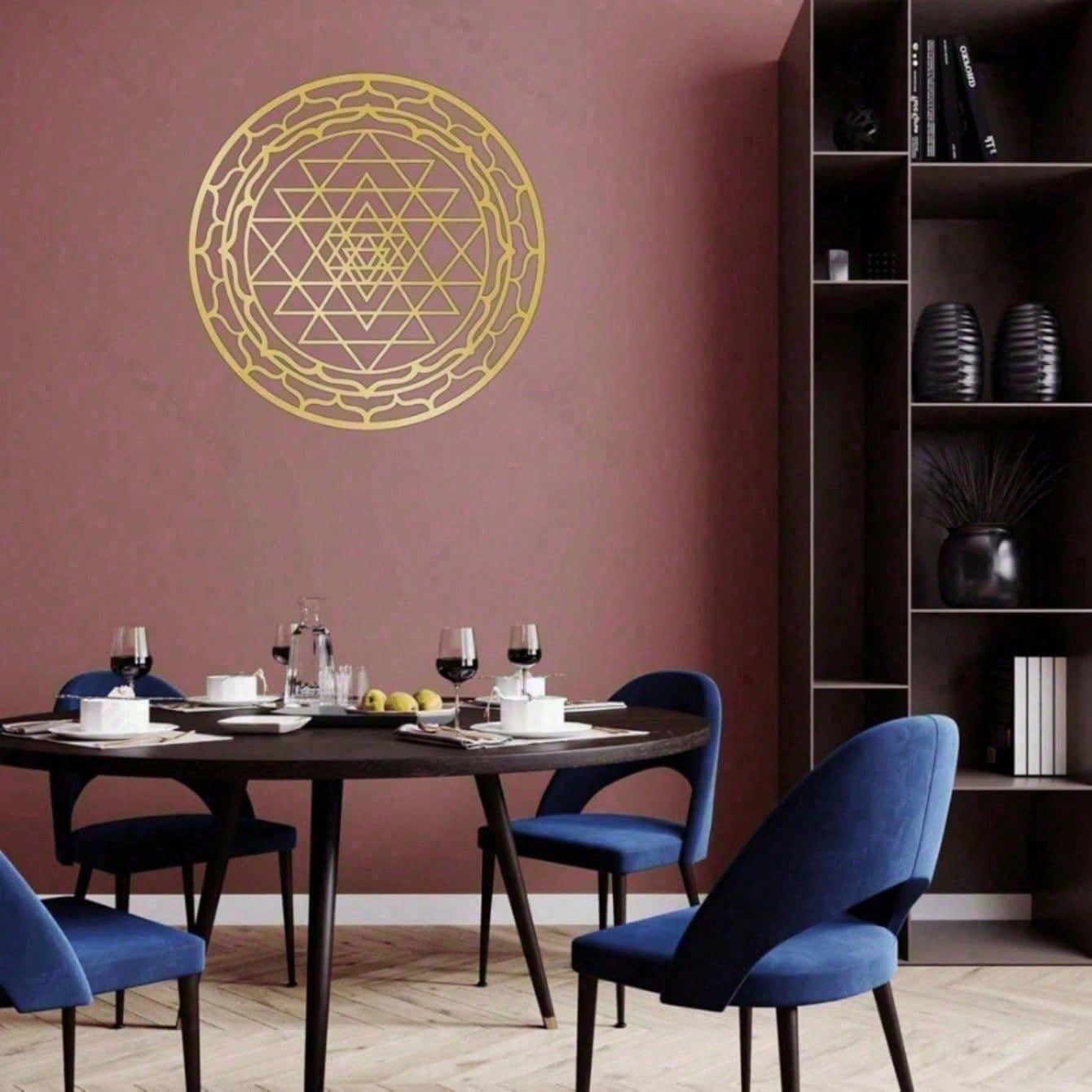 Extra Large Gold Mandala Wall Art – Boho Chic Metal Decor for Living Room, Bedroom & Office | Aesthetic Spiritual Decor, Unique Gift for Women, Men, Housewarming, Valentine’s Day, Ramadan, ChristmasRustic Iron Sign for Home Bar Decor