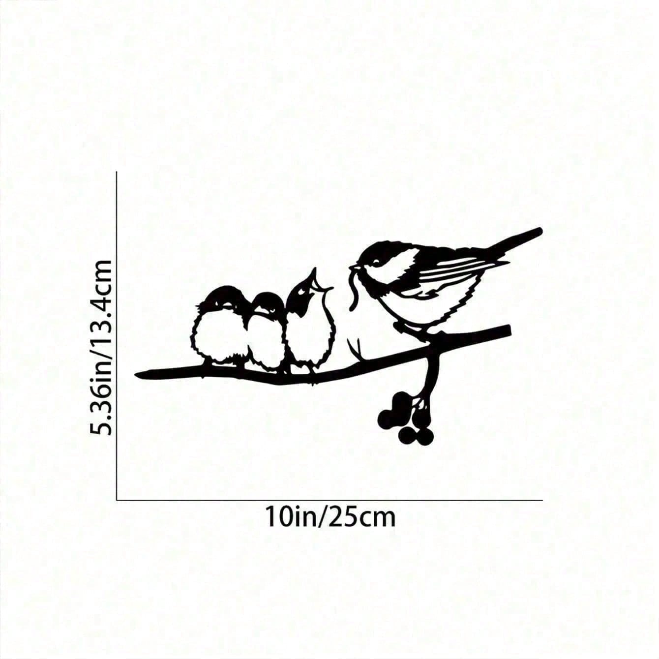 Vintage Metal Sparrow Wall Decor - Rustic Bird Silhouette Outdoor Sculpture for Garden, Patio, Porch & Yard | Weather-Resistant Iron Art, Farmhouse Lawn Ornament, Garden Sculpture, Patio Accent, Backyard Decor, Outdoor Wall Art, Garden Birds, Farmhouse Ch Secondary image