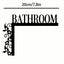 1pc Elegant Metal Bathroom Door Sign, Wall-Mounted Iron Decorative Plaque With Floral Design, Suitable For Home And Bathroom Decor