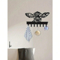 Farmhouse Animal Wall Hooks – Rustic Bathroom & Entryway Hooks for Jackets, Bags & Towels, Cute Boho Wall Art for Kitchen, Office, Bedroom Decor