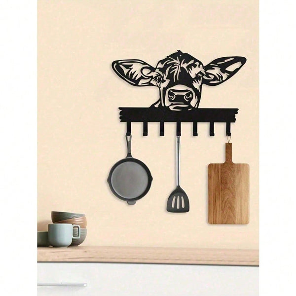 Farmhouse Animal Wall Hooks – Rustic Bathroom & Entryway Hooks for Jackets, Bags & Towels, Cute Boho Wall Art for Kitchen, Office, Bedroom Decor
